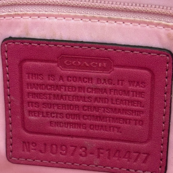 Coach Y2K Chelsea Heritage Stripe Tote Pink/White Genuine - Picture 15 of 15